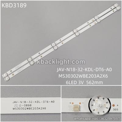 KBD3189 JAV-N18-32-KDL-DT6-A0/MS30302WBE203A2X6/6-LED 3V562mm