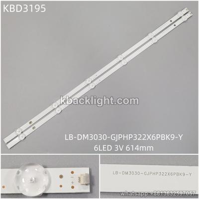 KBD3195 LB-DM3030-GJPHP322X6PBK9-Y/6-LED 3V614mm
