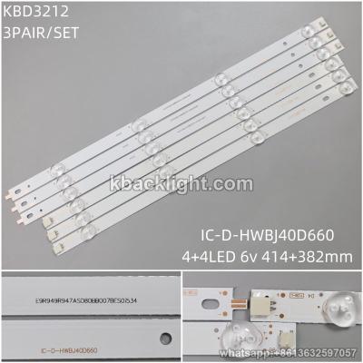 KBD3212 IC-D-HWBJ40D660/4+4-LED 6v414+382mm 3 PAIRS/ SET
