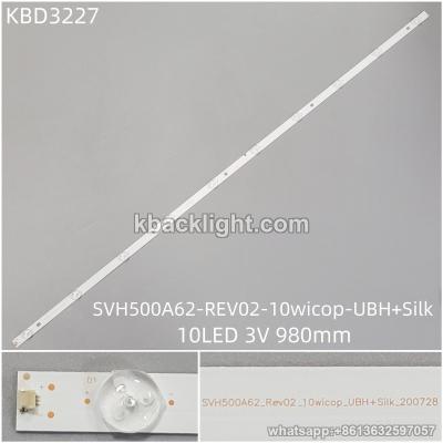 KBD3227 SVH500A62-REV02-10wicop-UBH+Silk/10-LED 3V980mm 5PCS/SET
