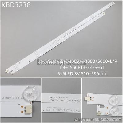 KBD3238 CCH-55-D2000/D3000/5000-L/R/LB-C550F14-E4-S-G1/5+6-LED 3V510+596mm