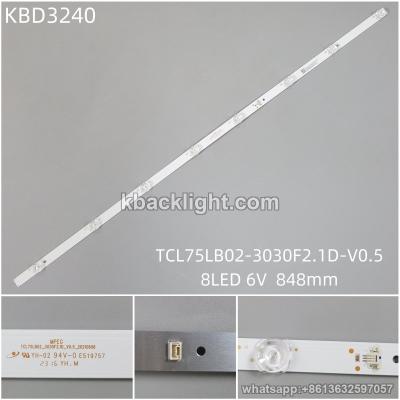 KBD3240 TCL75LB02-3030F2.1D-V0.5/8-LED 6V848mm