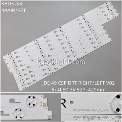 KBD3244 JDE 49 CSP DRT RIGHT/LEFT V02/5+4-LED 3V527+429mm