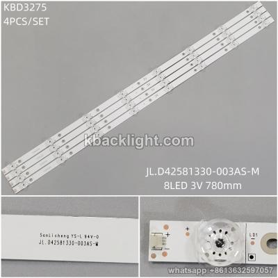 KBD3275 JL.D42581330-003AS-M/8-LED 3V780mm 4PCS/SET