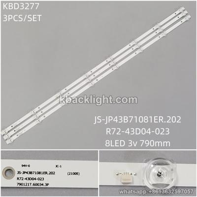 KBD3277 JS-JP43B71081ER.202G/8-LED 3v790mm 3PCS/SET