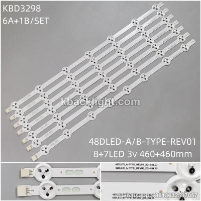 KBD3298 48DLED-A/B-TYPE-REV01/8+7-LED 3v460+460mm 6A+1B/SET