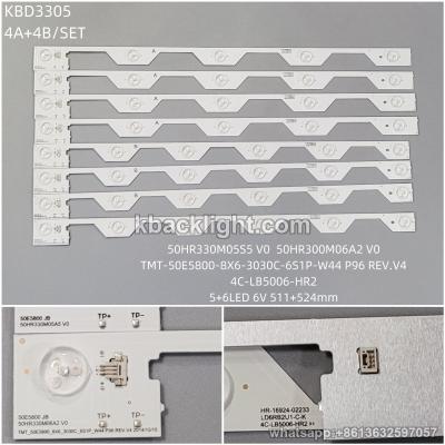KBD3305 50HR330M05S5 V0/50HR300M06A2 V0/TMT-50E5800-8X6-3030C-6S1P-W44 P96 REV.V4/4C-LB5006-HR2/5+6-LED 6V511+524mm 4A+4B/SET