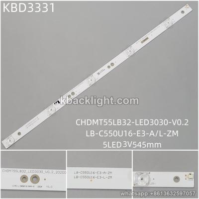 KBD3331 CHDMT55LB32-LED3030-V0.2/LB-C550U16-E3-A/L-ZM/5-LED 3V545mm 10PCS/SET