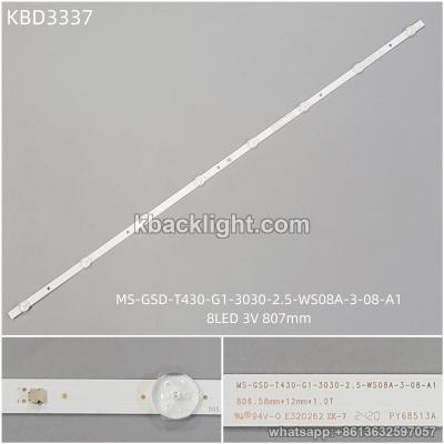 KBD3337 MS-GSD-T430-G1-3030-2.5-WS08A-3-08-A1/8-LED 3V807mm