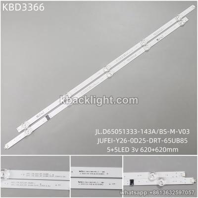 KBD3366 JL.D65051333-143A/BS-M-V03/JUFEI-Y26-0D25-DRT-65UB85/5+5-LED 3v620+620mm