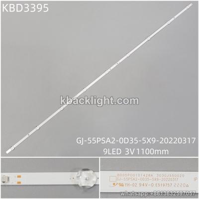 KBD3395 GJ-55PSA2-0D35-5X9-20220317/9-LED 3V1100mm