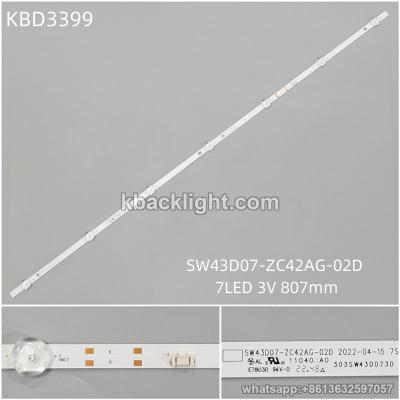 KBD3399 【303-2-10 2-9 2-8 4-9 5-8 3-10/103-T1-1 KBD2227 same model 】SW43D07-ZC42AG-02D/7-LED 3V807mm 3PCS/SET