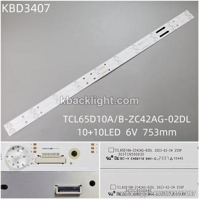 KBD3407 TCL65D10A/B-ZC42AG-02DL/10+10-LED 6V753+753mm