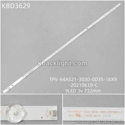 KBD3629 TPV-64AS21-3030-0D35-16X9-20210610-C/9-LED 3v732mm