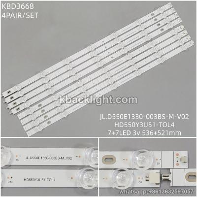 KBD3668 JL.D550E1330-003BS-M-V02/HD550Y3U51-TOL4/ spliced 7+7-LED 3v536+521mm