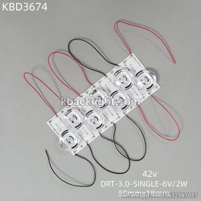 KBD3674 ：42v/ single LED string with cable DRT-3.0-SINGLE-6V/2W/50mm*18mm concave lens 50*18mm 7/