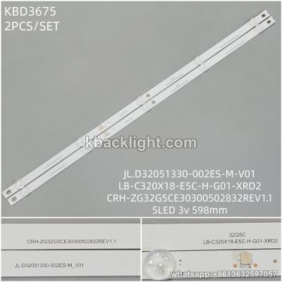 KBD3675 JL.D32051330-002ES-M-V01/LB-C320X18-E5C-H-G01-XRD2/CRH-ZG32G5CE30300502832REV1.1/5-LED 3v598mm