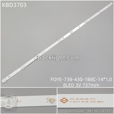 KBD3703 FOYE-738-430-1B8C-14*1.0/8-LED 3V737mm
