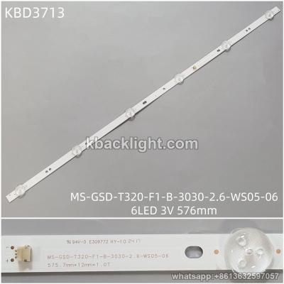 KBD3713 MS-GSD-T320-F1-B-3030-2.6-WS05-06/6-LED 3V576mm