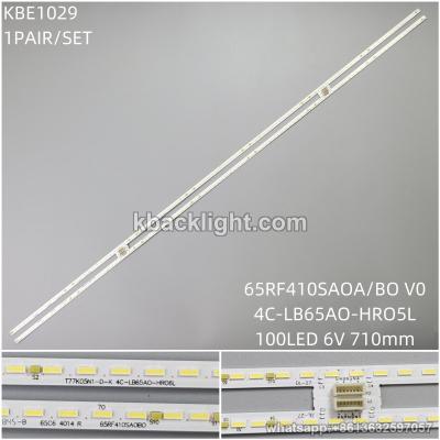 KBE1029 HR-98C01-0920/65RF410SAOA/BO V0/4C-LB65AO-HRO5L/100LED 6V 710mm 1 PAIR/ SET