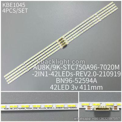 KBE1045 dual white light/AU8K/9K-STC750A96-7020M-2IN1-42LEDS-REV2.0-210919/BN96-52594A/42LED 3v 411mm 4PCS/SET