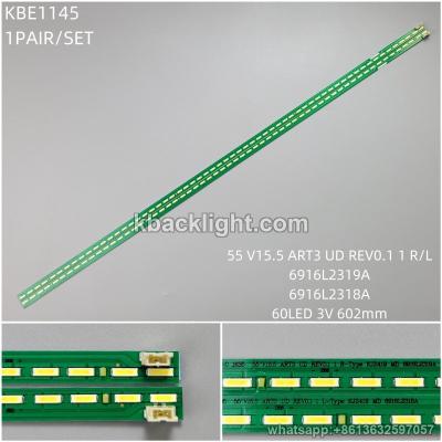 KBE1145 7020-LED bead/55 V15.5 ART3 UD REV0.1 1 R/L/60LED 3V 602mm 1 PAIR/ SET