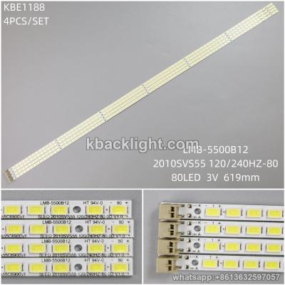 KBE1188 LMB-5500B12/2010SVS55 120/240HZ-80/80LED 3V 619mm 4PCS/SET