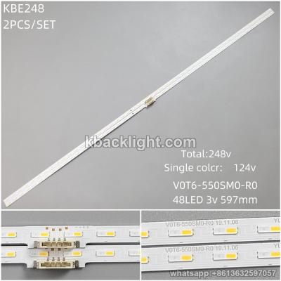 KBE248 blue & white dual color/V0T6-550SM0-R0/AOT 55 dual/48LED 6v 597mm 2PCS/SET