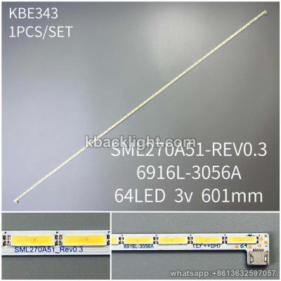 KBE343 SML270A51-REV0.3/6916L-3056A/64LED 3v 601mm 1PCS/SET