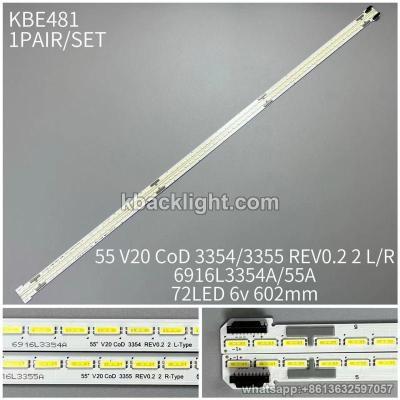 KBE481 55 V20 CoD 3355/3354 R+L/72LED 6v 602mm 1 PAIR/ SET