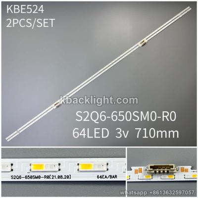 KBE524 blue & white dual color/S2Q6-650SM0-R0/64LED 3v 710mm/ Samsung 65-inch 64-LED dual connector dual 2PCS/SET