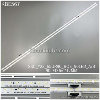 KBE567 SSC-Y23-65UR90-BOE-90LED-A/B/90LED 6v 712mm