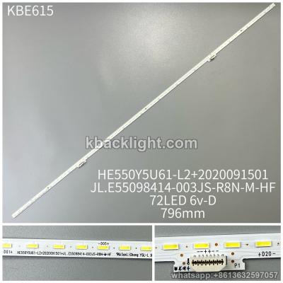 KBE615 HE550Y5U61-L2+2020091501JL.E55098414-003JS-R8N-M-HF/72LED 6v 796mm 2PCS/SET