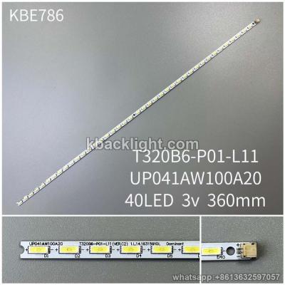 KBE786 T320B6-P01-L11/UP041AW100A20/40LED 3v 360mm