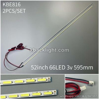 KBE816 52-inch 66-LED 7020-LED PCS with cable/66LED 3v 595mm 2PCS/SET