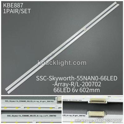 KBE887 SSC-Skyworth-55NANO-66LEDArray-R/L-200702/66LED 6v602mm