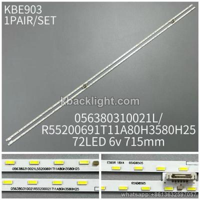 KBE903 65L/R 18X4 65XD8505/056380310021R/L55200021T11ABOH3580H25/72LED 6V 715mm